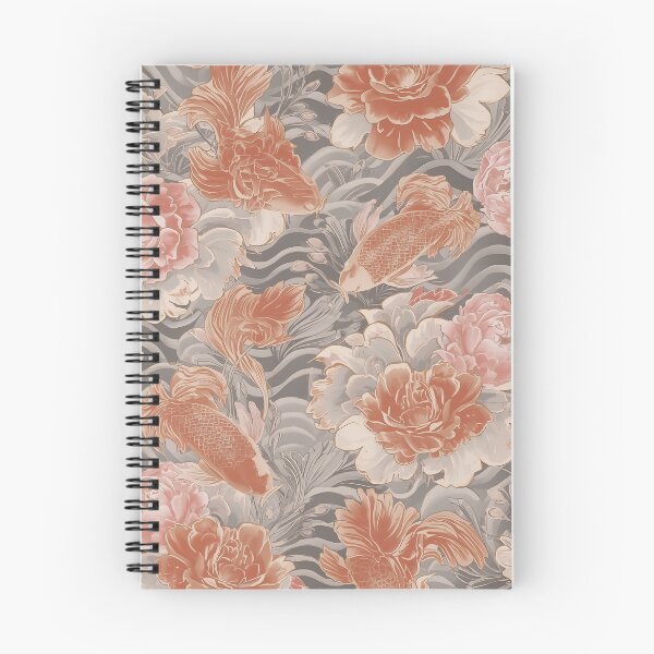 Item preview, Coral Koi Chinoiserie Floral Pattern designed and sold by Magic Love Art Print.