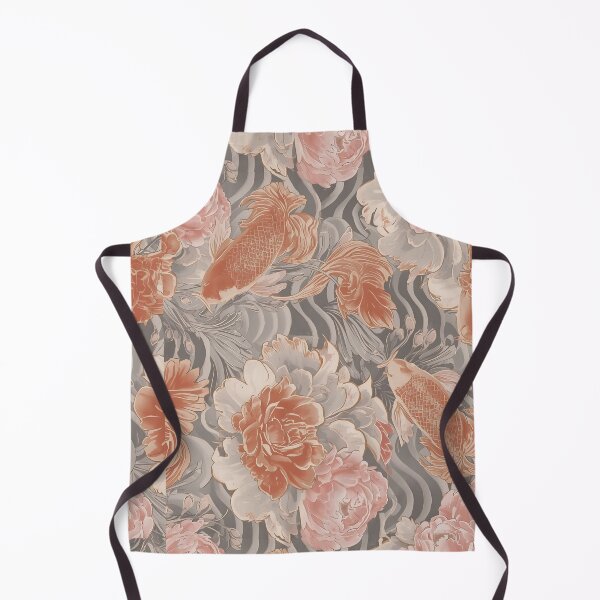 Item preview, Coral Koi Chinoiserie Floral Pattern designed and sold by Magic Love Art Print.