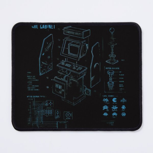 Item preview, Vintage Arcade Blueprint | Retro Gaming Schematic Graphic T-Shirt designed and sold by rushaib.