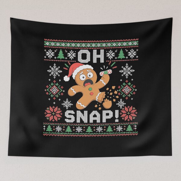 Item preview, Funny Gingerbread Man Oh Snap Christmas Ugly Xmas Sweater designed and sold by clothesy7.