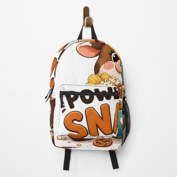 Item preview, Powered By Snacks – Funny Cute Cow Cartoon Design designed and sold by Kiinaaa.