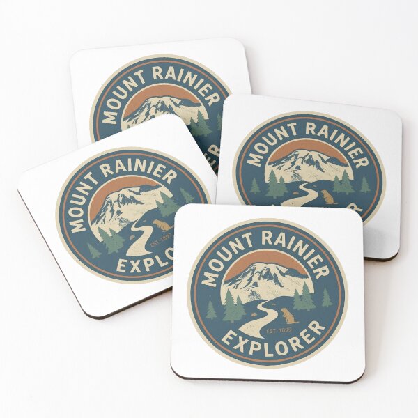 Item preview, Mount Rainier Explorer Vintage Round Badge Est 1899 designed and sold by LittleArij.