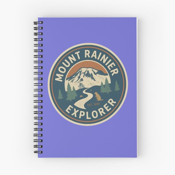 Item preview, Mount Rainier Explorer Vintage Round Badge Est 1899 designed and sold by LittleArij.