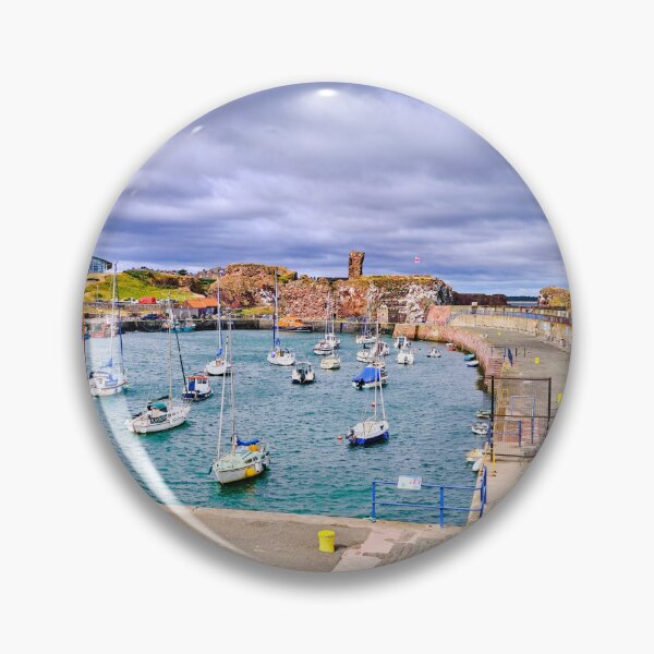 Item preview, The harbour at Dunbar with moored yachts and a view of the castle. designed and sold by Violaman.