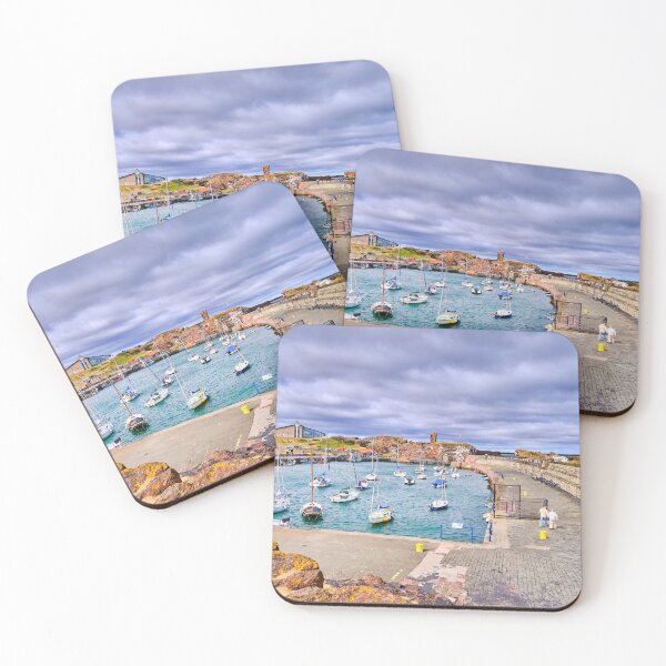 Item preview, The harbour at Dunbar with moored yachts and a view of the castle. designed and sold by Violaman.