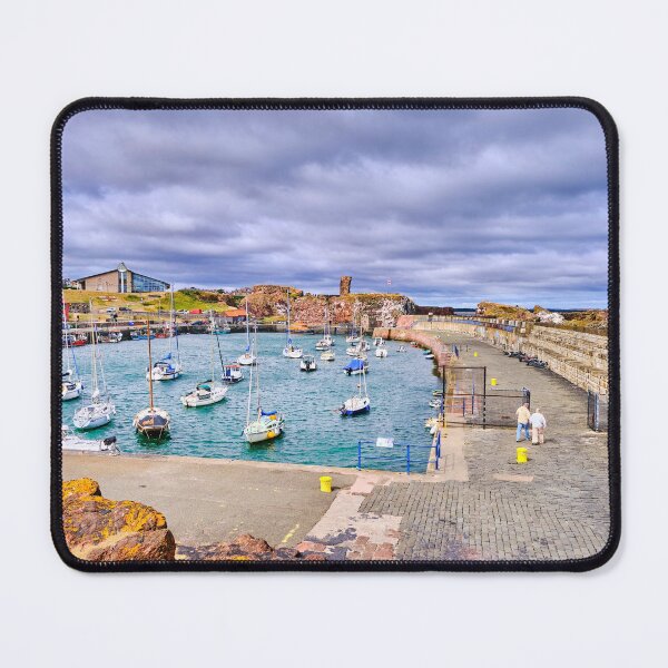Item preview, The harbour at Dunbar with moored yachts and a view of the castle. designed and sold by Violaman.