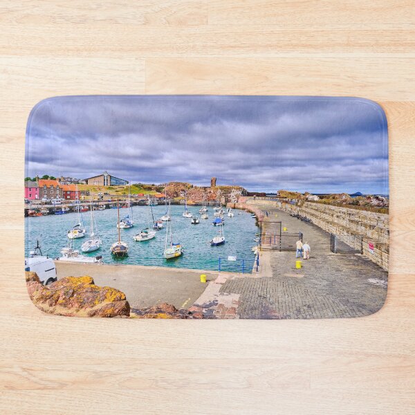 Item preview, The harbour at Dunbar with moored yachts and a view of the castle. designed and sold by Violaman.