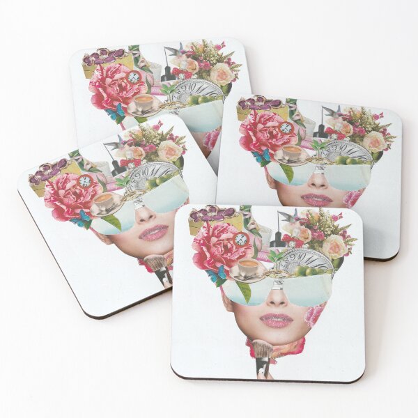 Item preview, Modern flower beautiful woman face collage designed and sold by Artsymirveras.