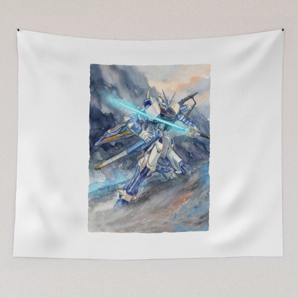 Item preview, Astray Blue Frame Gundam Seed watercolour  designed and sold by sabartgunpla.