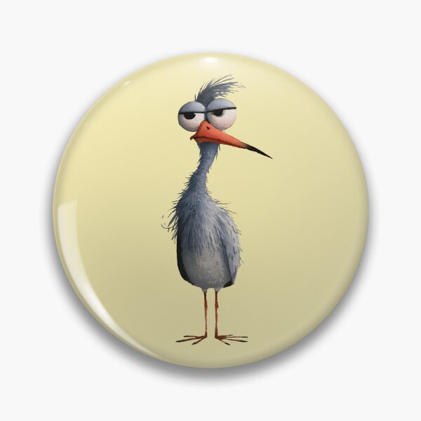 Item preview, Grumpy Heron – Funny Moody Bird designed and sold by KAM-KAM-STORE.