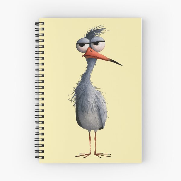 Item preview, Grumpy Heron – Funny Moody Bird designed and sold by KAM-KAM-STORE.