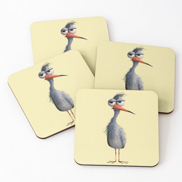 Item preview, Grumpy Heron – Funny Moody Bird designed and sold by KAM-KAM-STORE.