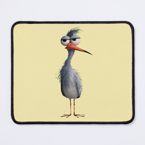 Item preview, Grumpy Heron – Funny Moody Bird designed and sold by KAM-KAM-STORE.