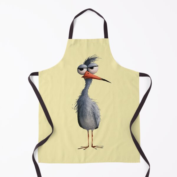 Item preview, Grumpy Heron – Funny Moody Bird designed and sold by KAM-KAM-STORE.