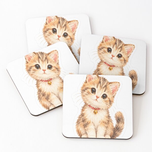Item preview, cuter watercolor kitten designed and sold by introvertarts.