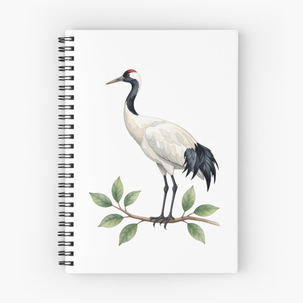 Item preview, Crane Watercolor Illustration | Elegant Crane Bird Nature Artwork designed and sold by Rood Art Studio.