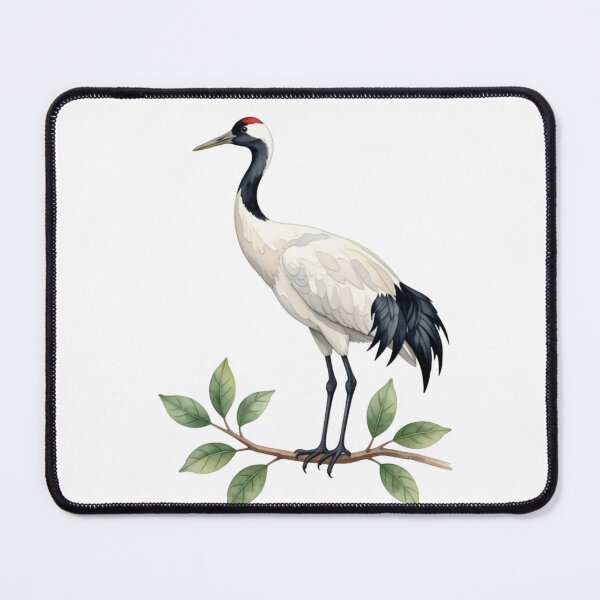 Item preview, Crane Watercolor Illustration | Elegant Crane Bird Nature Artwork designed and sold by Rood Art Studio.