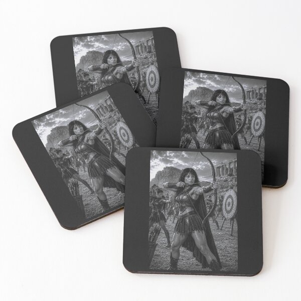 Item preview, Spartan Archer Training – Black & White Ancient Greece Warrior Art designed and sold by Ancient-Era.