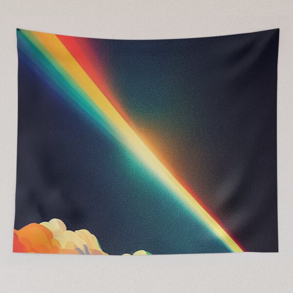 Item preview, Retro Cosmic Rainbow Beam Abstract Space Aesthetic designed and sold by chatzous.