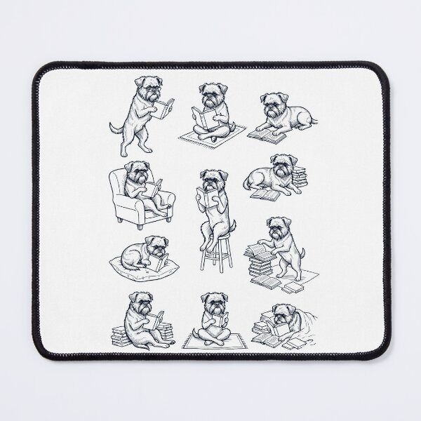 Item preview, Vintage Brussels Griffon Book Reader Reading Dog Lover designed and sold by dian-rody-crest.