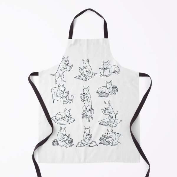 Item preview, Vintage Bull Terrier Book Reader Reading Dog Lover designed and sold by dian-rody-crest.