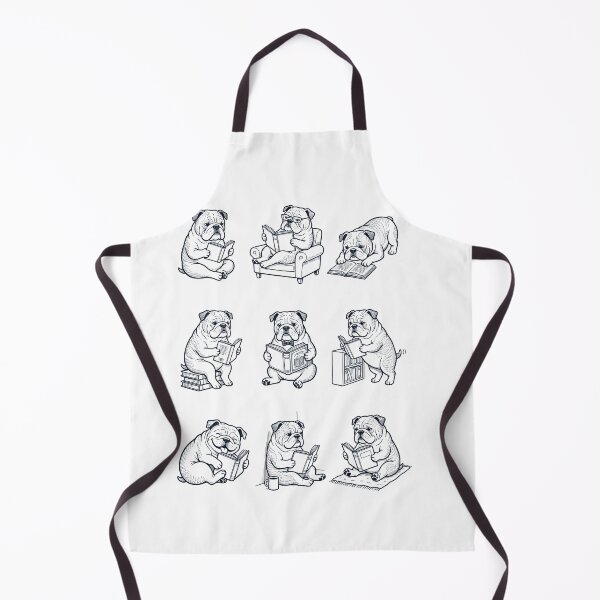 Item preview, Vintage Bulldog Book Reader Reading Dog Lover designed and sold by dian-rody-crest.