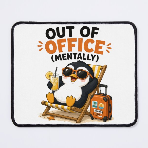 Item preview, Out of Office (Mentally) – Funny Cute Penguin Cartoon Design designed and sold by Kiinaaa.