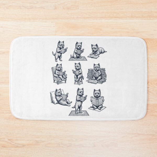 Item preview, Vintage Cairn Terrier Book Reader Reading Dog Lover designed and sold by dian-rody-crest.