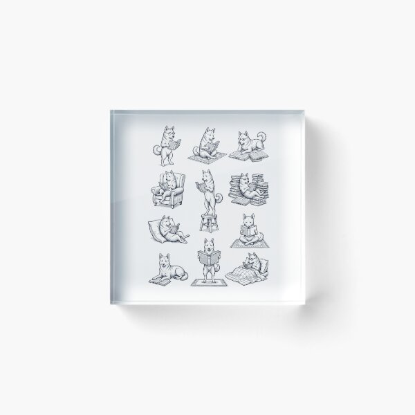 Item preview, Vintage Canaan Dog Book Reader Reading Dog Lover designed and sold by dian-rody-crest.