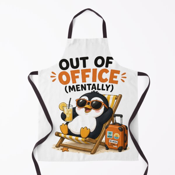 Item preview, Out of Office (Mentally) – Funny Cute Penguin Cartoon Design designed and sold by Kiinaaa.