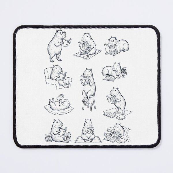 Item preview, Vintage Capybara Book Reader Reading Animal Lover designed and sold by dian-rody-crest.
