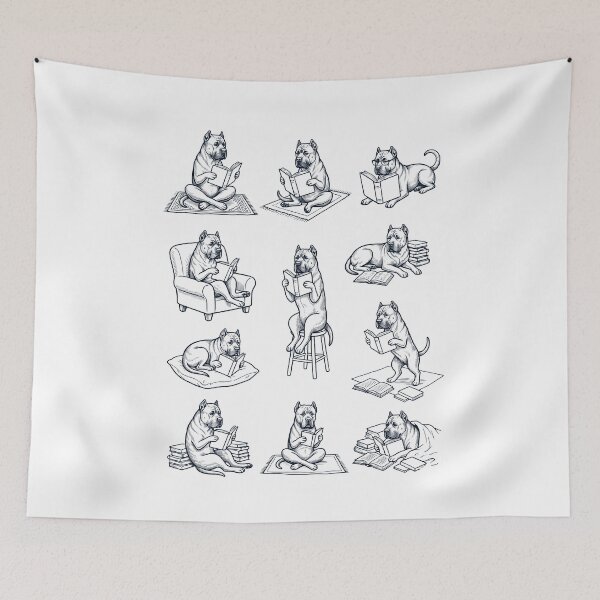 Item preview, Vintage Cane Corso Book Reader Reading Dog Lover designed and sold by dian-rody-crest.