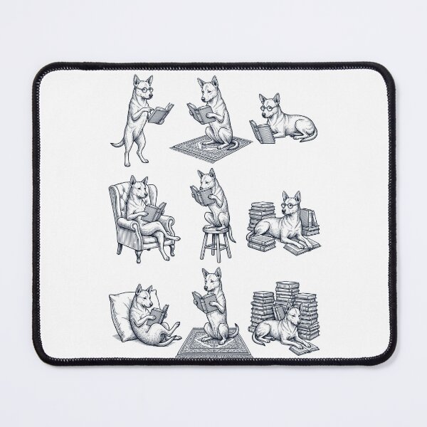 Item preview, Vintage Carolina Dog Book Reader Reading Dog Lover designed and sold by dian-rody-crest.