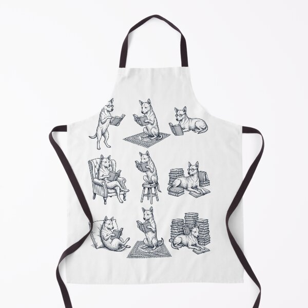 Item preview, Vintage Carolina Dog Book Reader Reading Dog Lover designed and sold by dian-rody-crest.