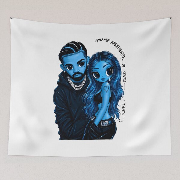 Item preview, Karol G Inspired - Drake Inspired Cartoon - Blue Music - Latin Music designed and sold by DreadFlockArt.
