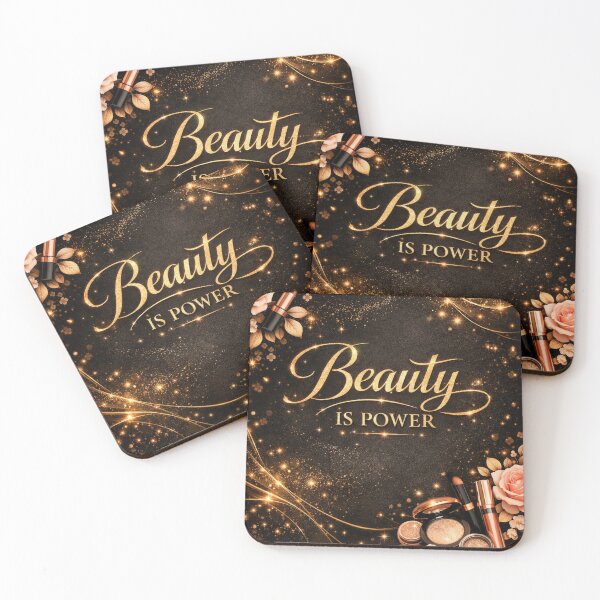 Item preview, Beauty Is Power Makeup Beauty Feminine Empowerment Black Gold Design designed and sold by Lalala cute.