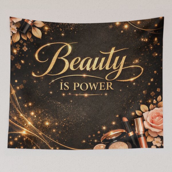 Item preview, Beauty Is Power Makeup Beauty Feminine Empowerment Black Gold Design designed and sold by Lalala cute.