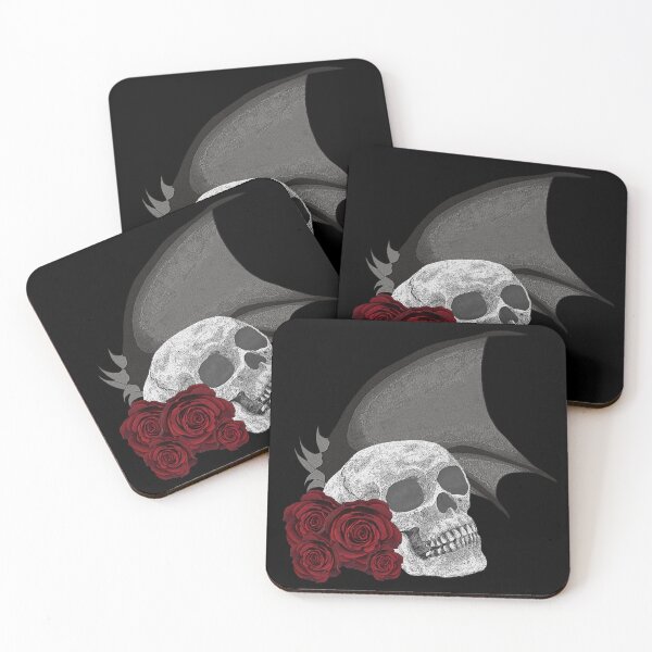 Item preview, Demon wings, rose, skull motif designed and sold by Kirei-Lily.