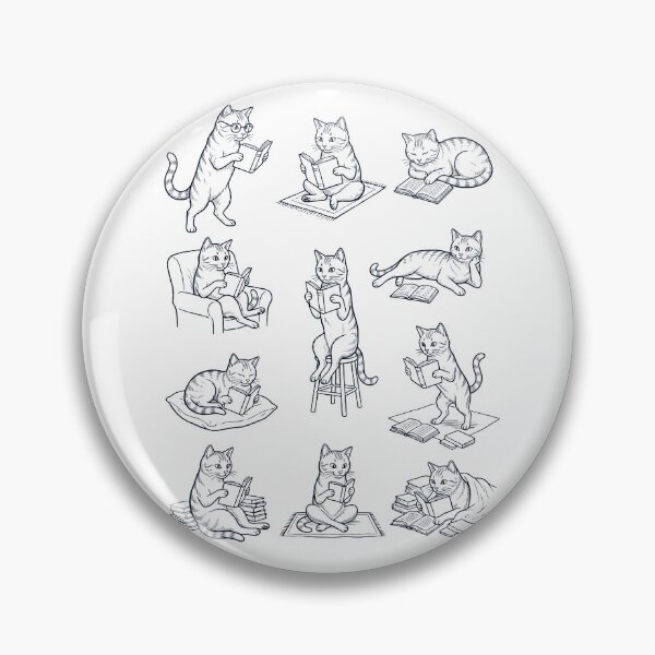 Item preview, Vintage Cat Book Reader Reading Animal Lover designed and sold by dian-rody-crest.