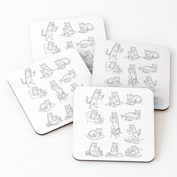 Item preview, Vintage Cat Book Reader Reading Animal Lover designed and sold by dian-rody-crest.
