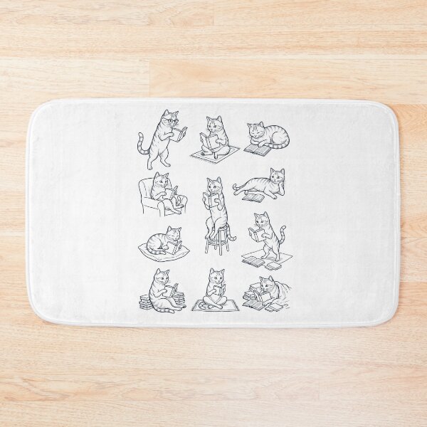 Item preview, Vintage Cat Book Reader Reading Animal Lover designed and sold by dian-rody-crest.