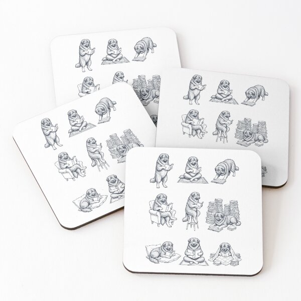 Item preview, Vintage Caucasian Shepherd Dog Book Reader Reading Dog Lover designed and sold by dian-rody-crest.