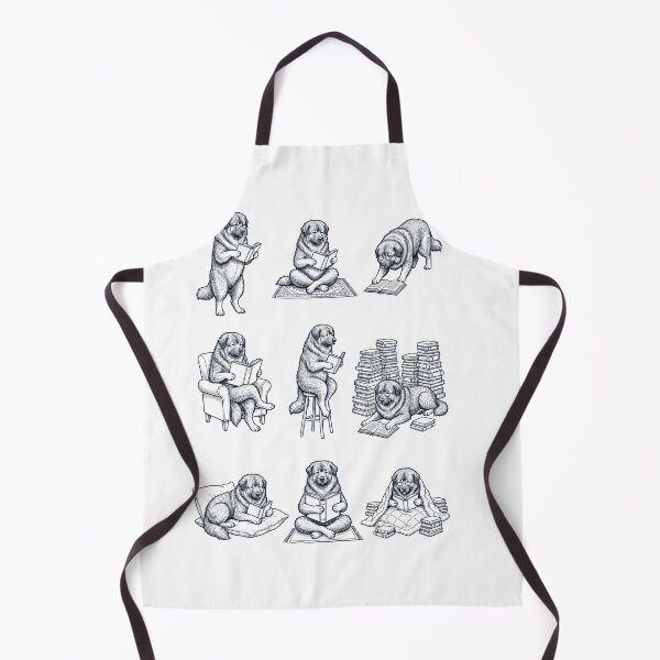 Item preview, Vintage Caucasian Shepherd Dog Book Reader Reading Dog Lover designed and sold by dian-rody-crest.