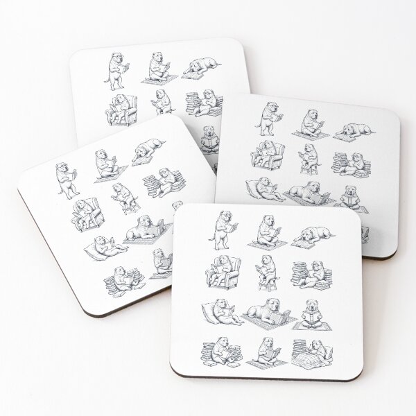 Item preview, Vintage Central Asian Shepherd Dog Book Reader Reading Dog Lover designed and sold by dian-rody-crest.