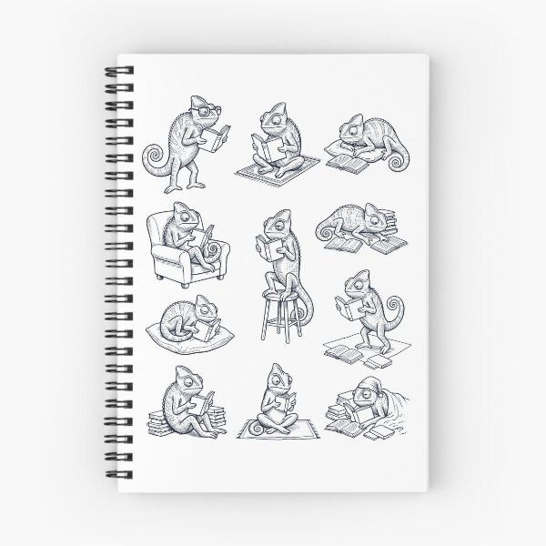 Item preview, Vintage Chameleon Book Reader Reading Animal Lover designed and sold by dian-rody-crest.