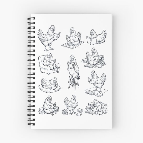 Item preview, Vintage Chicken Book Reader Reading Animal Lover designed and sold by dian-rody-crest.