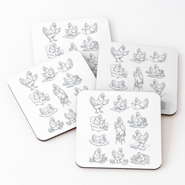Item preview, Vintage Chicken Book Reader Reading Animal Lover designed and sold by dian-rody-crest.