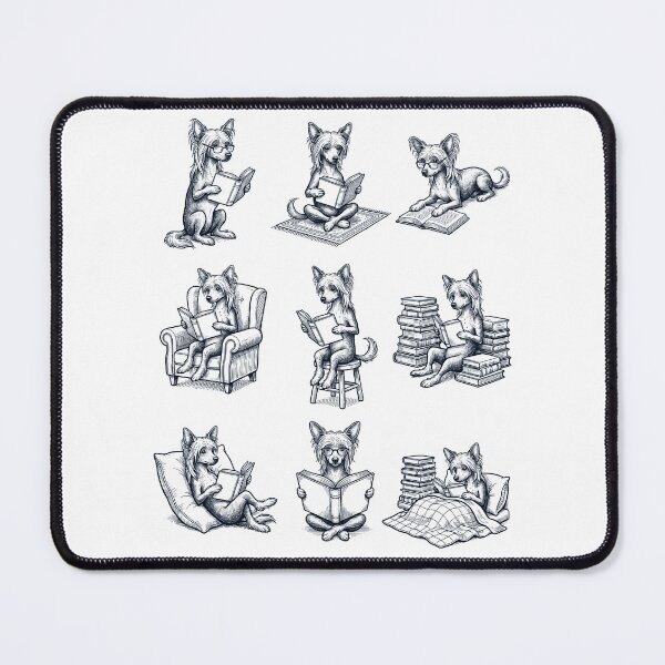 Item preview, Vintage Chinese Crested Dog Book Reader Reading Dog Lover designed and sold by dian-rody-crest.