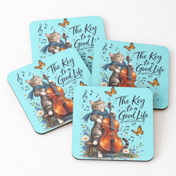Item preview, The Key to a Good Life Cat Design designed and sold by CJLindy.