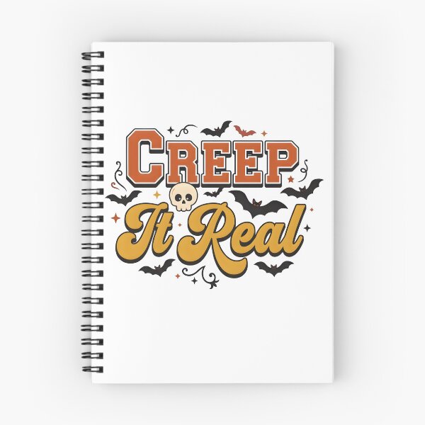 Item preview, Creep It Real Halloween, Retro Spooky Bat Skull Design, Vintage Halloween Aesthetic, Cute Gothic Autumn Decor designed and sold by Catspeachy.